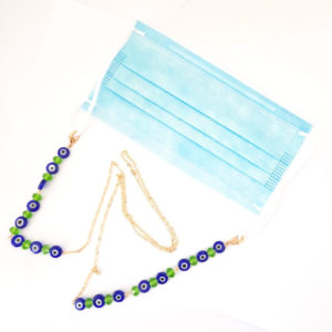 Handmade mask holder for woman girls kids professionals eyes protection crystals