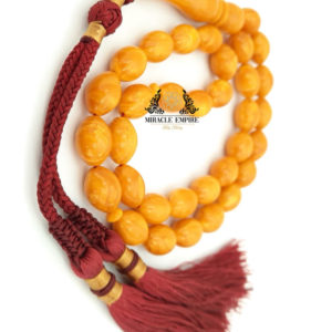 Amber Sand Prayer Beads Lighter Deep Orange Yellow Tasbih Misbaha Gifts for Him