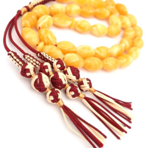 Tasbeeh Beads Prayer Beads Amber Sand Brown Beige Handmade Tassel