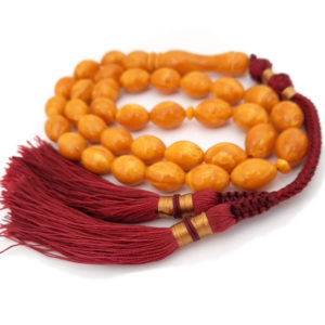 Rich Amber Sand natural Smell Misbaba Prayer Beads Elegant Burgandy Royal Handmade Tassel