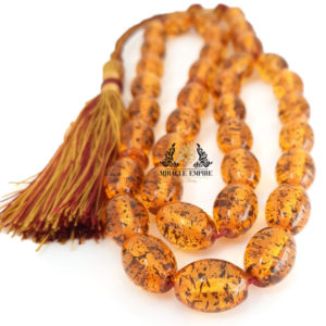Prayer Beads Poland Sunshine 12MM Amber Sand with Small Amber pieces inside Genuine Smell