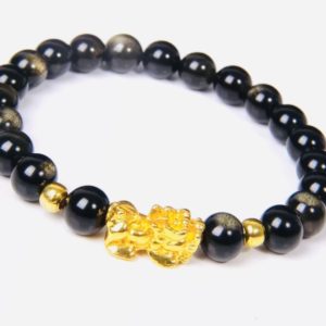 Feng shui Mantra obsedian 8mm