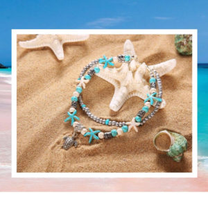 Starfish and Turtle Anklet for Ladies, Sexy, Playful and Chic
