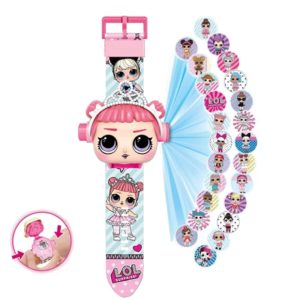 girls watch with image projector pink for kids party gift birthday holidays