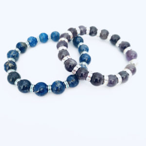 Lapiz lazuli turcoise dividers and amethyst crystals dividers