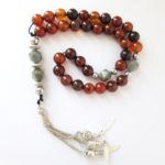 Prayer Beads Rosary Men Gift Tasbih Natural Carnelian and Labradorite