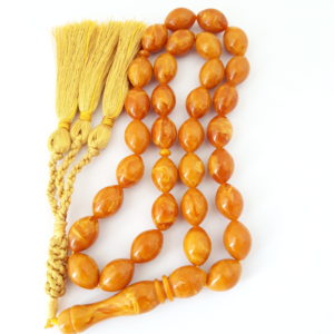 Prayer Beads Rosary Men Gift Tasbih Natural Dark Honey Amber Sand