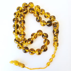 Prayer Beads Rosary Men Gift Tasbih Natural Amber Sand Seeds 16MM
