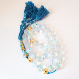 Rosary Prayer Beads Tasbeeh Men Gift Natural Northern Lights Quartz Cristal