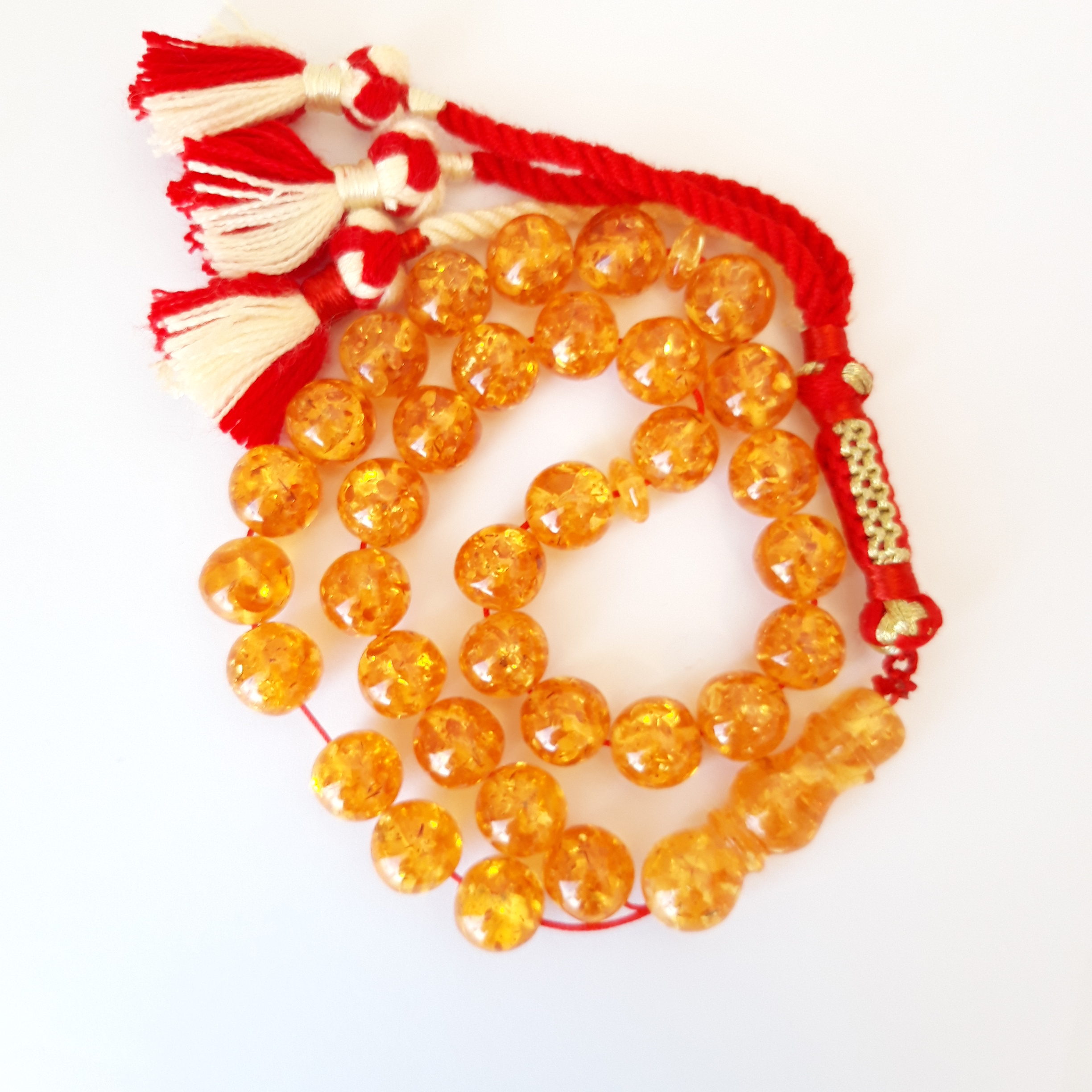 Misbaha 33 Natural Amber Sand 12mm, Radiance