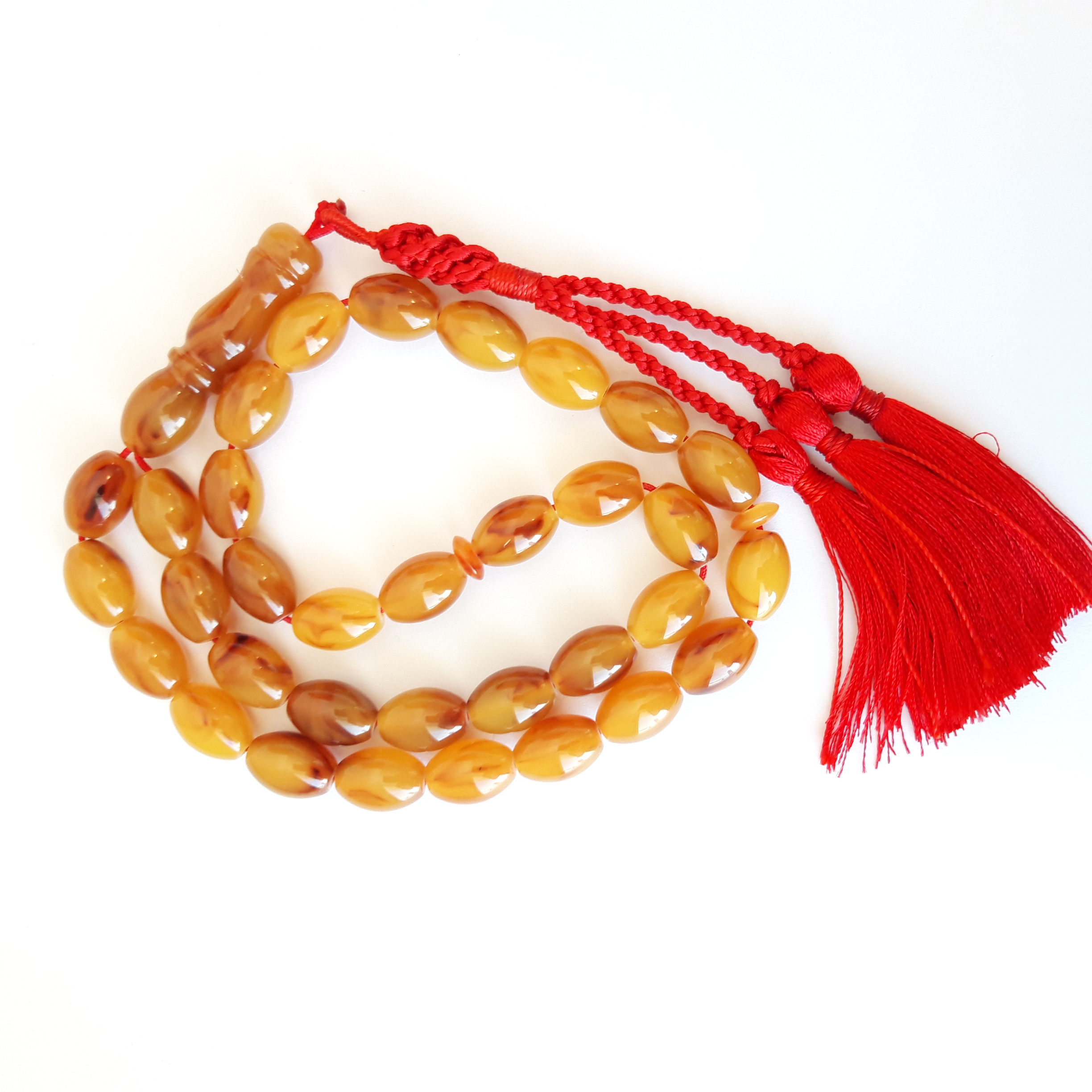Prayer Beads Rosary Men Gift Tasbih Natural Honey Amber Sand