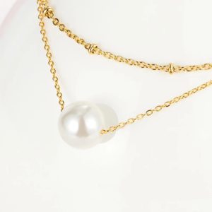 Natural Pearl 18k gold plated anklet