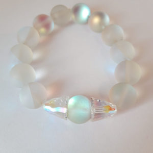 Quartz luminose aqua blue baby aurora crystal charms
