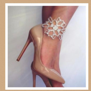 Crystals Anklet or Arm Accesory for Ladies, Sexy and Chic silver color