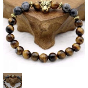 Tiger Eye, Volcanic Lava, Leopard head empowerment