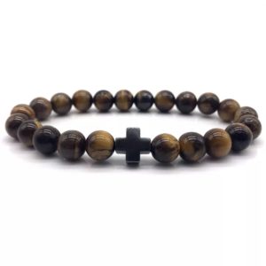 Tiger eye cross