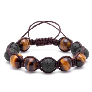 Volcanic and tiger eye shambala rope chambala