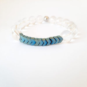 Clear Quartz Kaizen moving forward constant reminder