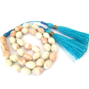 Prayer Beads Misbaha Tasbih Light Blue Handmade Tassel