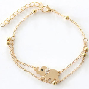 Adorable baby elephant yellow color alloy
