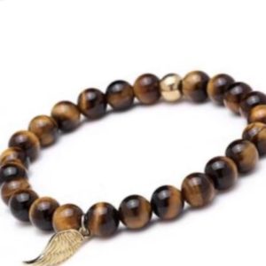 Tiger eye wing positive thoughts 8mm
