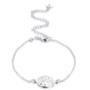 Tree of Life Anklet - silver plated
