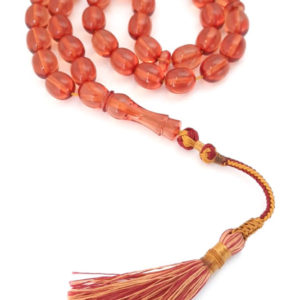 Prayer Beads Rosary Zafron Beads with Zaafarani Smell Handmade Tassel. Arabic Aroma Perfume