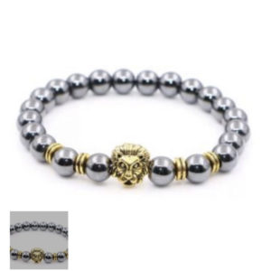 Silver hemitate golden lion head pride power
