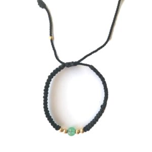 Emerald Emeralds Green Gift THE ONE JEWEL Handmade bracelet with antique solitaire beads natural Colombian Emerald 18k gold plated beads
