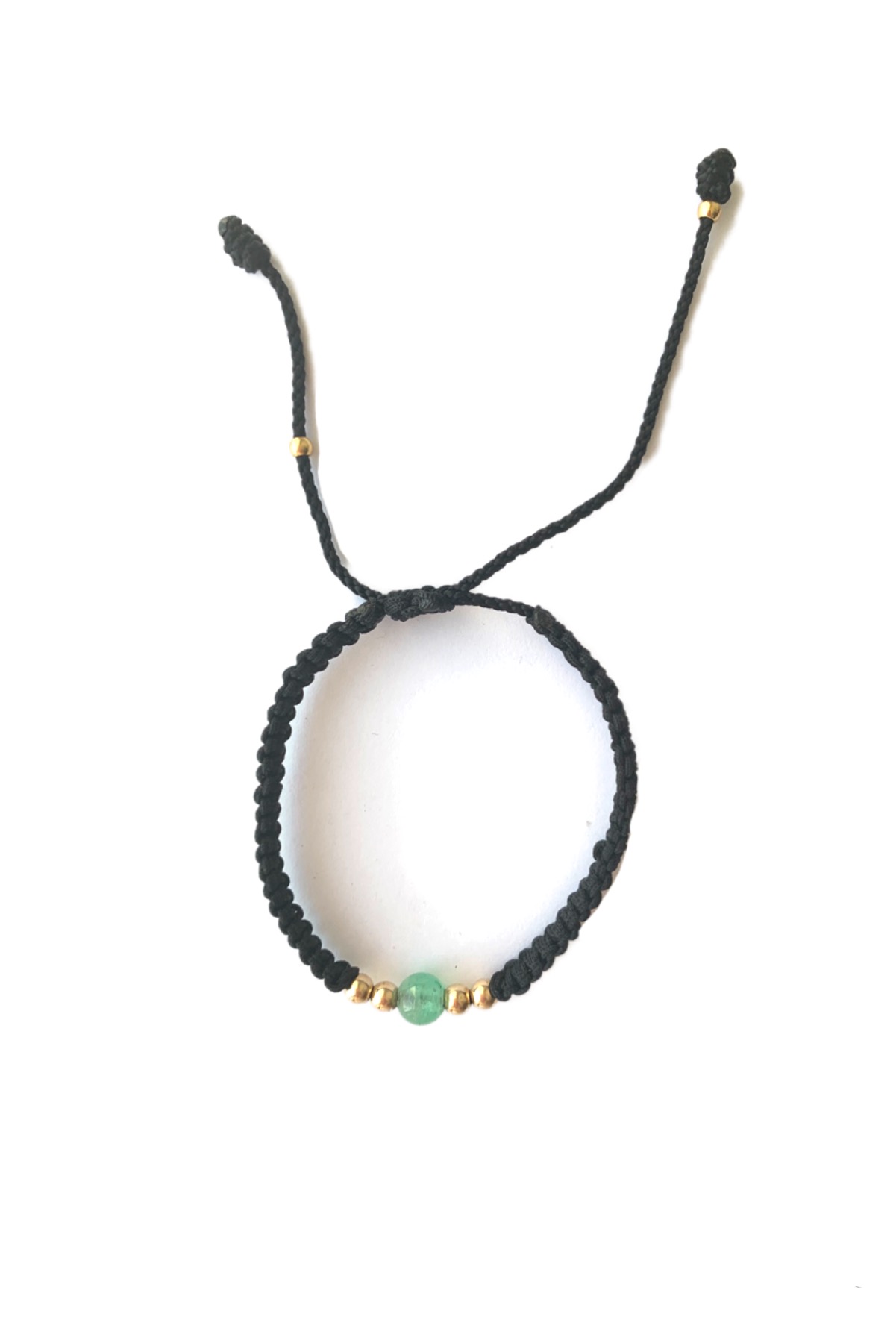 Emerald Emeralds Green Gift THE ONE JEWEL Handmade bracelet with antique solitaire beads natural Colombian Emerald 18k gold plated beads