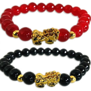 Feng shui Mantra obsedian and carnelian