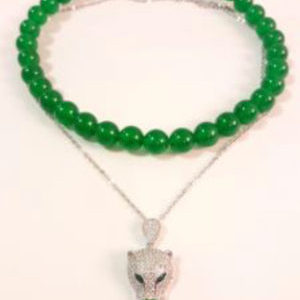 Jade Panther Necklace