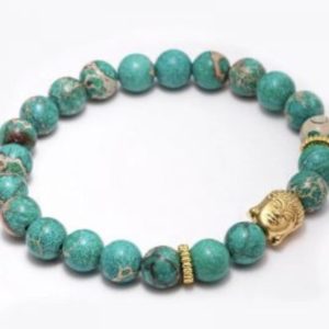 Golden Buddha Turcoise Stone for Man Bracelet and Woman Bracelets