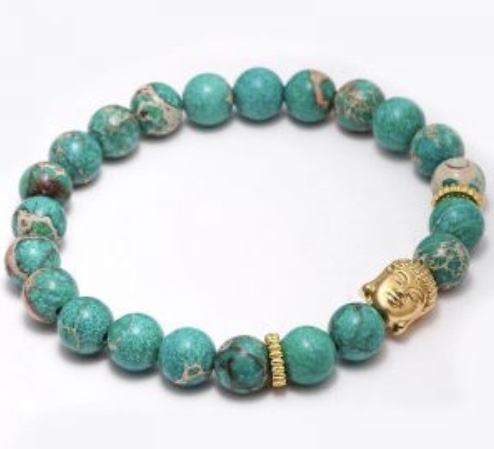 Golden Buddha Turcoise Stone for Man Bracelet and Woman Bracelets