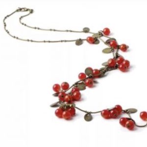 Cherry Necklace for Women. Alloy