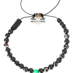Emerald Onyx Yemeni Agate Suleimani Rope Bracelet