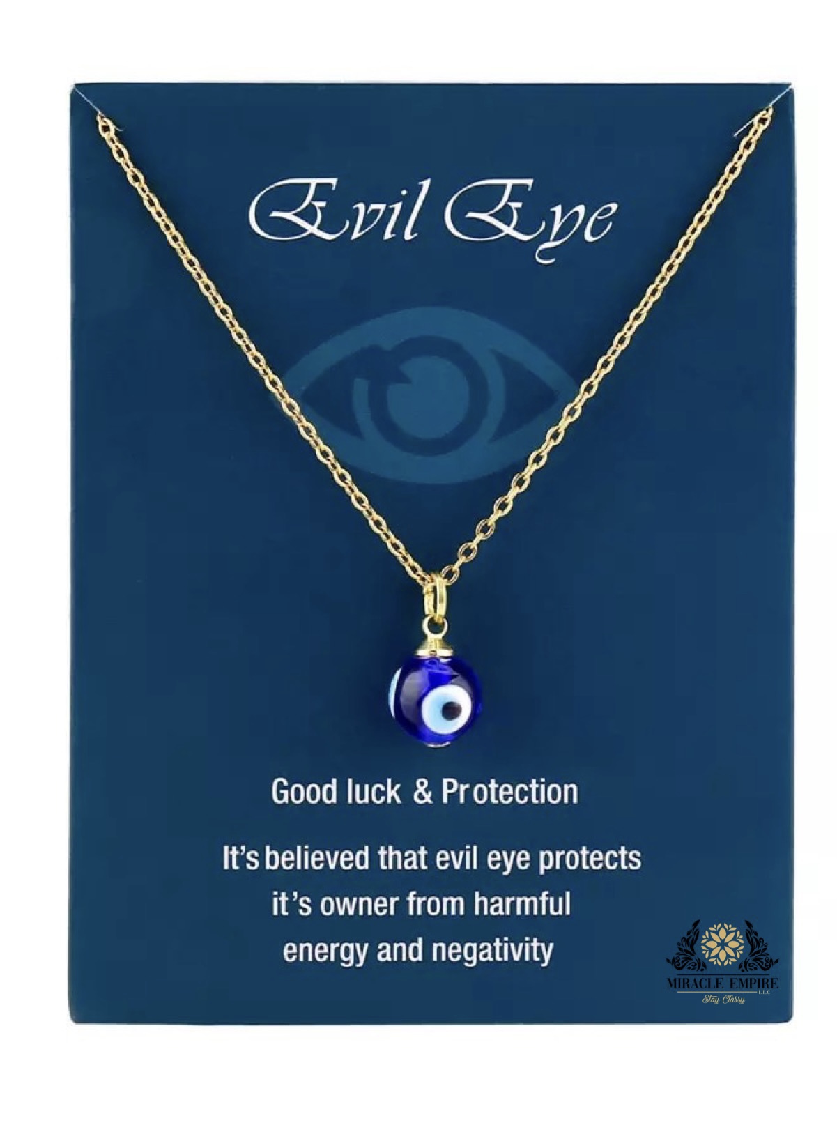 Evil Eye Necklace for Woman Protection of Evil Eye Harmful Energy Negativity Luck