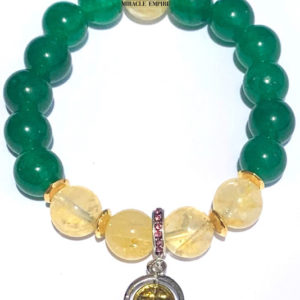 Money Coin  Citrine And Jades Bracelet Powerful Feng Shui For Attraction Of Wealth Money Prosperity