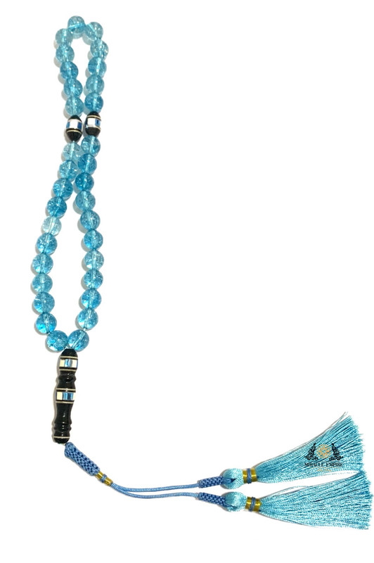 Misbaha 33 Beads Tashib Sky Blue Kook Prayer Beads Men Accessories Islamic Gift Tesbih