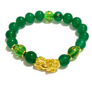 Fengshui Pi Xiu Natural Green Jade Engraved Amulet Money Attraction Wealth Luck
