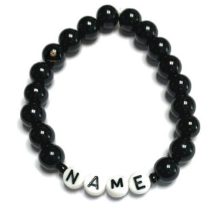 YOUR NAME Woman And Man Unisex Bracelet Natural Onyx