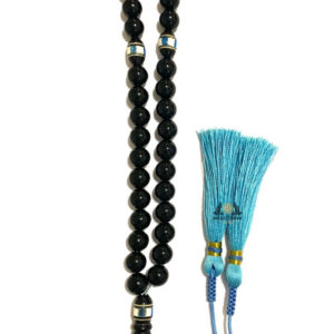 Misbaha 33 Beads Tashib Natural ONYX Stone Kook Prayer Beads Men Accessories Islamic Gift Tesbih