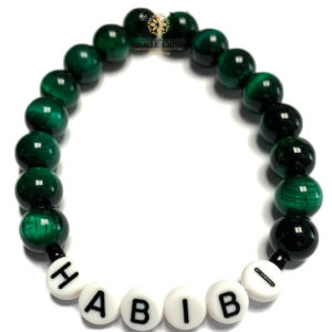 HABIBI Woman Bracelet Men Unisex Natural Green Tiger Eye