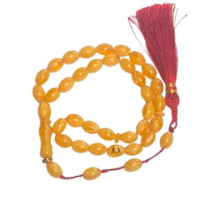 12Mm Oval Amber Sand Masbaha Genuine Smooth Amber Aroma Carefully Handmade Tasbih